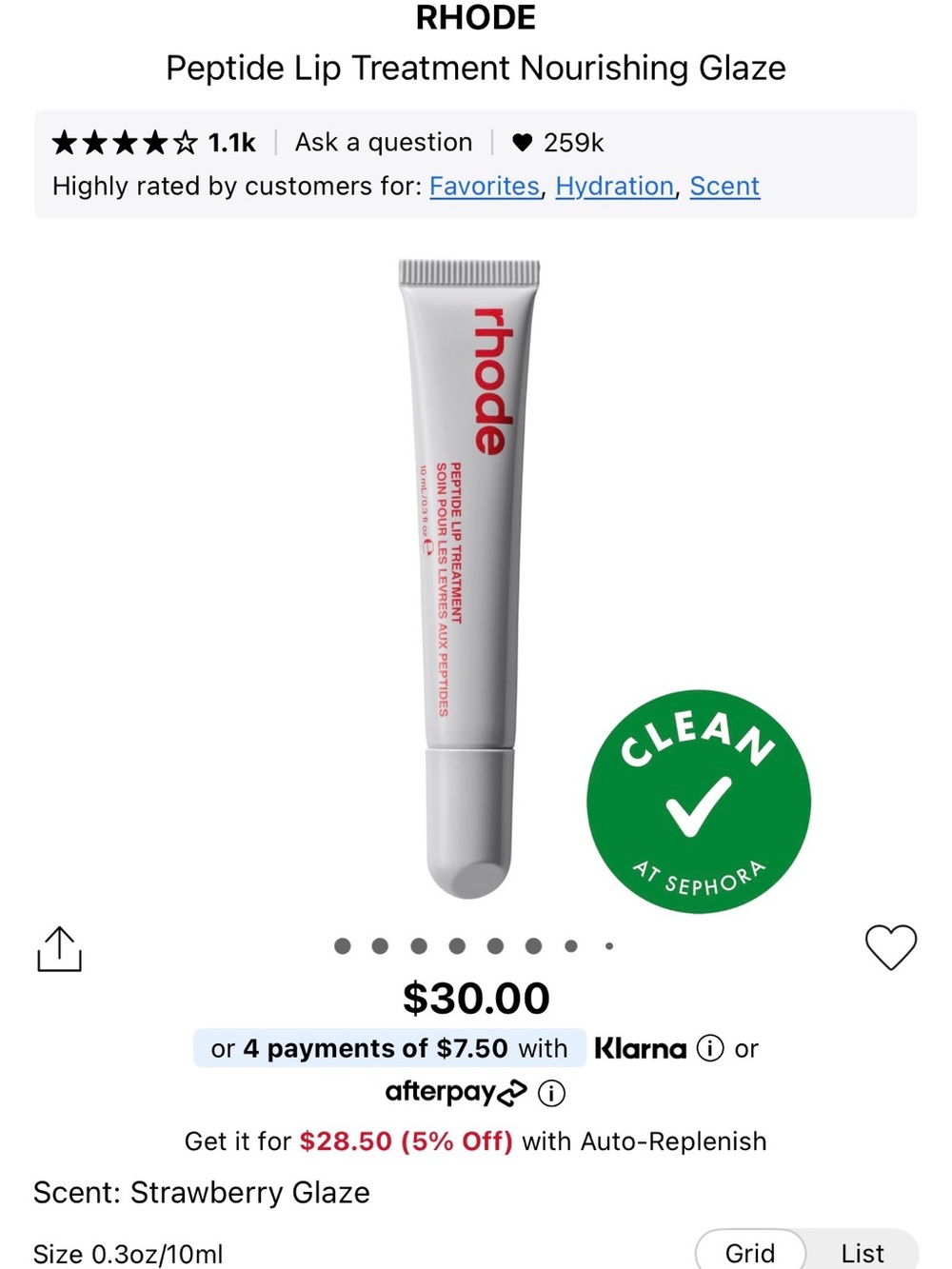 Brand new RHODE Peptide Lip Treatment Nourishing Glaze - Strawberry Glaze